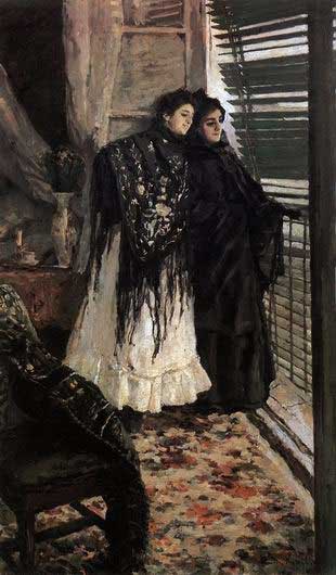 У балкона. Испанки Леонора и Ампара. 1888-1889 Коровин К. А.