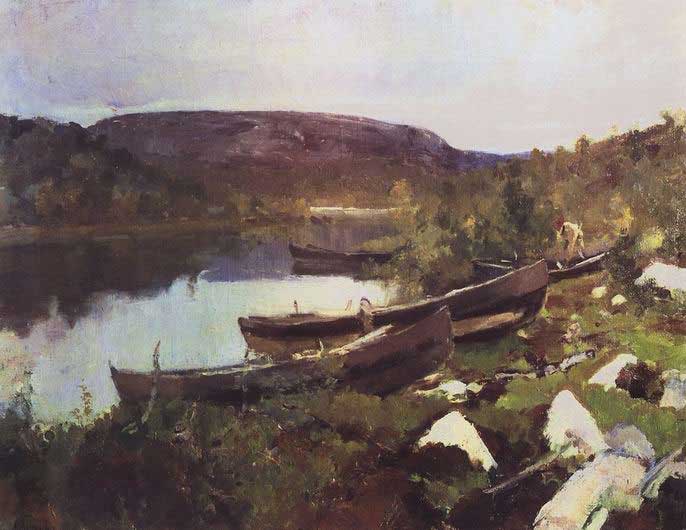 Коровин Константин Алексеевич – Ручей Святого Трифона в Печенге. 1894