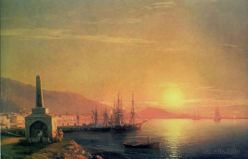 Восход солнца в Феодосии. 1855г.