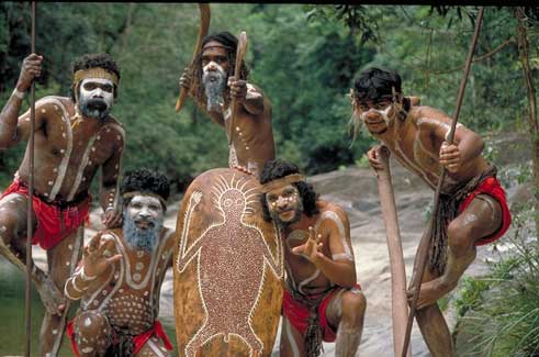 Фото австралийские аборигены в боевой раскраске