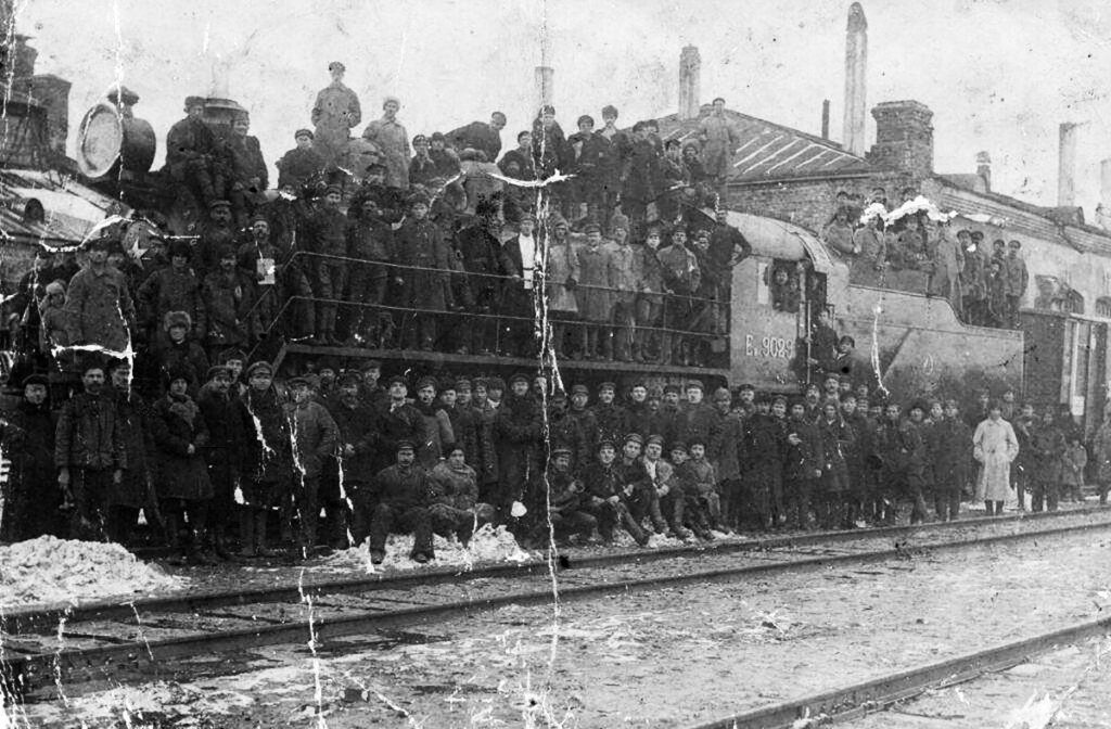 Паровоз 1-5-0 серии Ек-9029, станция Тайга, 1924 г.