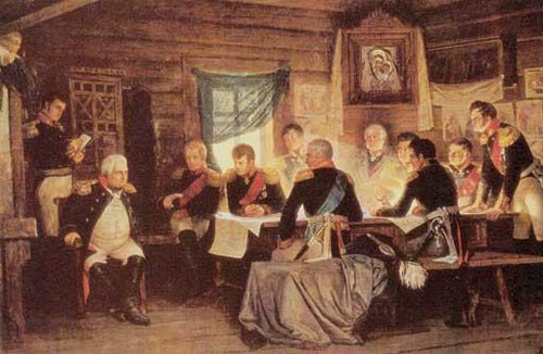 Картина Военный совет в Филях в 1812 году Кившенко Алексей Данилович