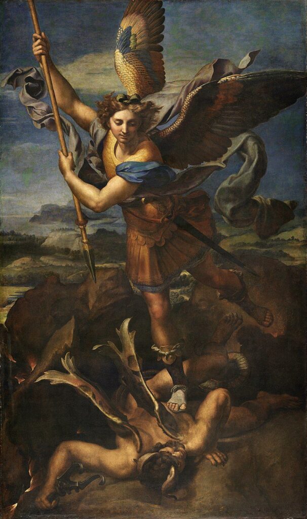 Рафаель «Архангел Михаил, низвергающий демона» 1518