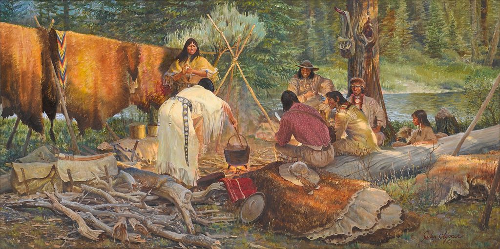 Индейцы после охоты