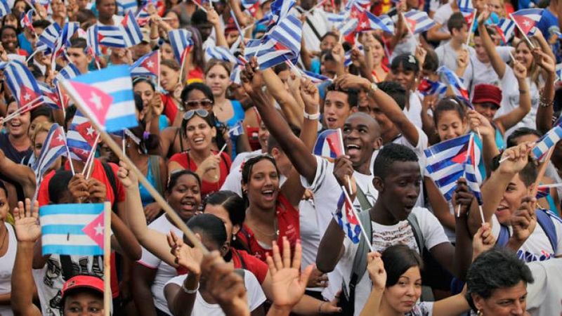 Фото кубинцев на демонстрации