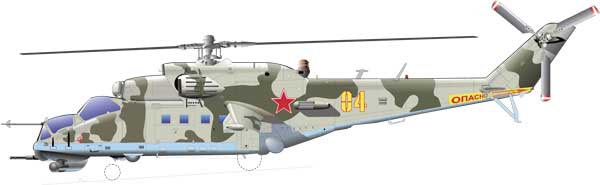 Рисунок Ми-24 боковая проекция