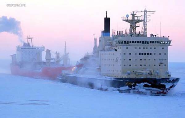 Караван кораблей во льдах