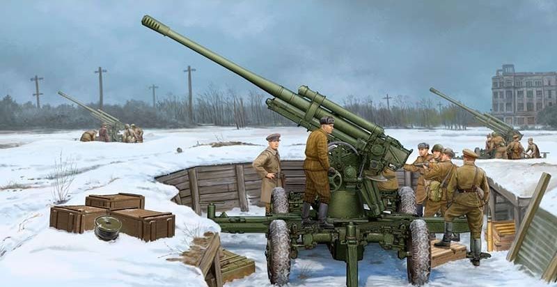Зима 1942 года. Зенитная батарея во время битвы под Москвой