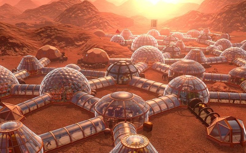 Проект колонии на Марсе.