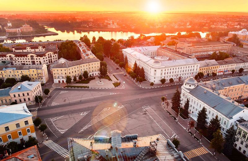 Вид на площадь Михаила Тверского с телевизионной вышки.