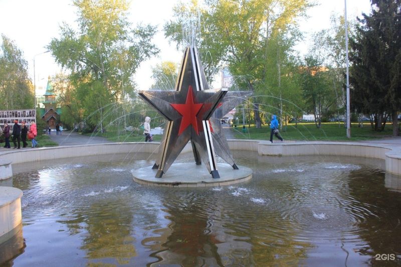 Фонтан в парке Победы.