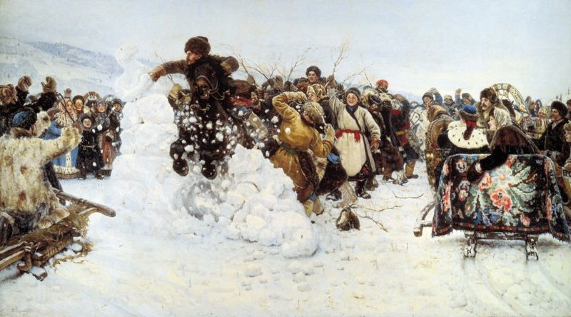 Василий Суриков. Взятие снежного городка. 1891 г.