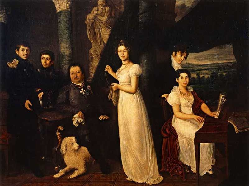 В. А. Тропинин. Семейный портрет Морковых.