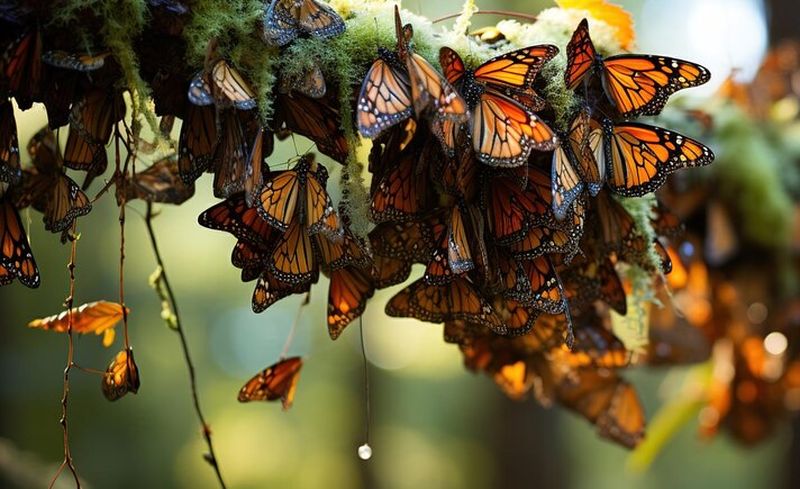 Бабочки Монархи.