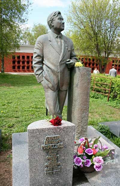 Могила Маресьева А.П. на Новодевичьем кладбище в Москве.