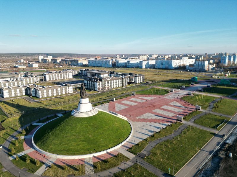 Копия памятника «Воин-освободитель» на родине Николая Масалова в Кемеровской области.