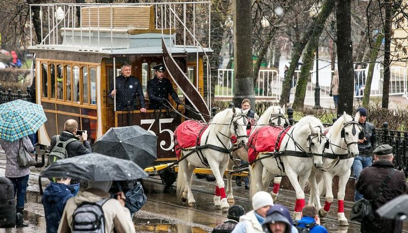 «День трамвая». 16 апреля 2016 года в Москве.