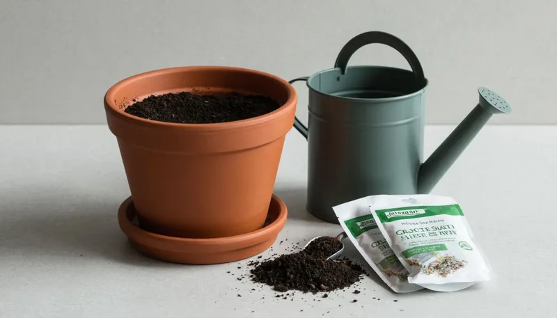 Набора для пересадки растения.