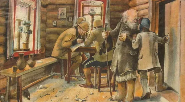 Матвей Кузьмич отправляет сына Василия предупредить